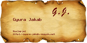 Gyura Jakab névjegykártya