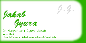 jakab gyura business card